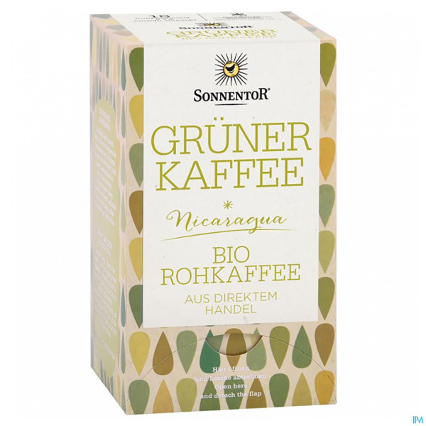 Sonnentor Gruener Kaffee Bio Aufgussbeutel 02906 18st