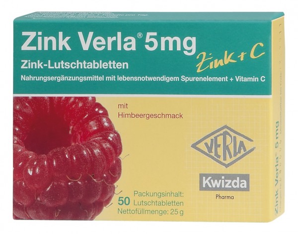 ZINK VERLA  5 mg Lutschtabletten Himbeer