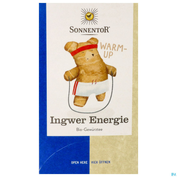 Sonnentor Tee/bio/doppelkammerbeutel Ingwer Energie 02574 18st