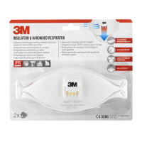 3M™ Aura™ Maske für Dämmstoffe und Hartholz 9332+, FFP3, mit Ventil, 2 pro Packung 3M™ Aura™ Maske für Dämmstoffe und Hartholz 9332+, FFP3, mit Ventil, 2 pro Packung