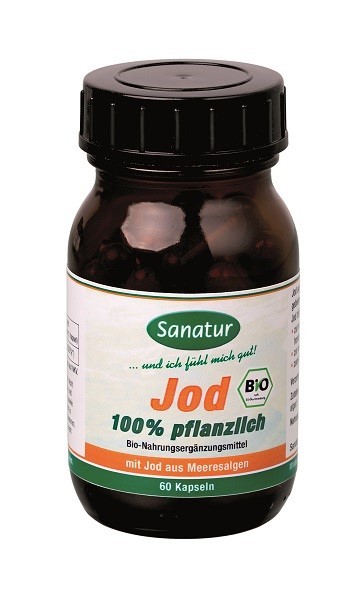 Jod 100 % pflanzlich Kapseln, BIO Sanatur