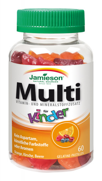 Multi Kids Gummies Cherry, Berry and Orange 60 Pas.