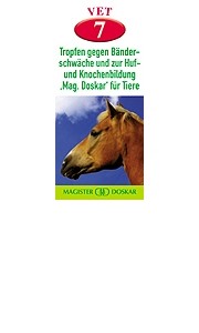 Doskar VET 7 Tropfen - Tropfen gegen Bänderschwäche und zur Huf- und Knochenbildung