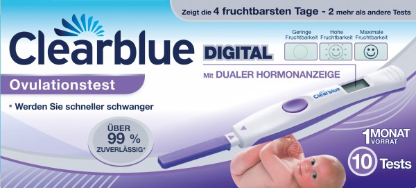 Clearblue DIGITAL Ovulationstest mit dualer Hormonanzeige