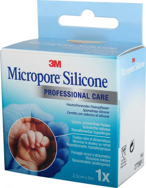 3M Micropore Silicone Heftpflaster 25mm x 5m