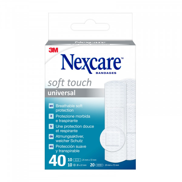 Nexcare™ Soft Touch Universal Pflaster, assortiert, 40/Packung