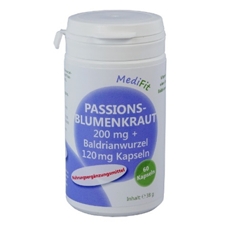 Passionsblumenkraut 200 mg + Baldrianwurzel 120 mg Kapseln