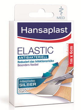 Hansaplast Elastic MED antibakteriell 1m x 6cm