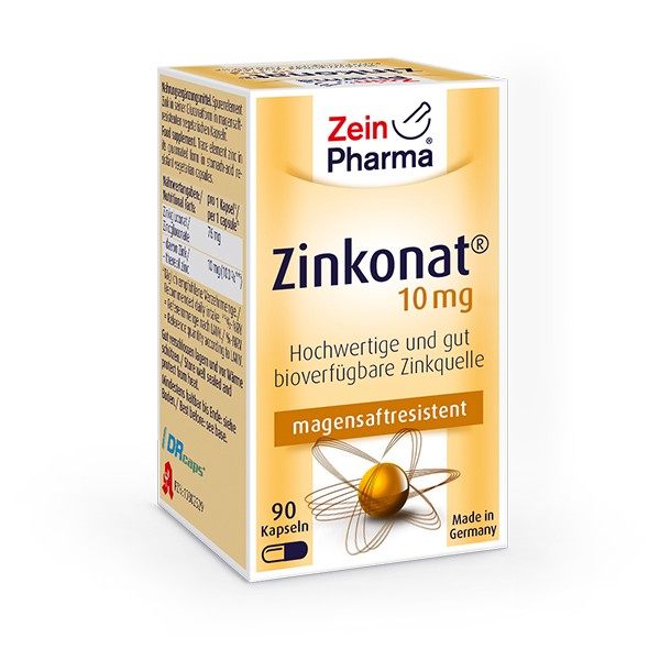 Zeinpharma Zink Zinkonat 10 mg Kapseln