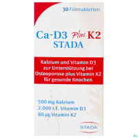 Ca D3 Stada Plus K2 Filmtabletten 30ST Ca D3 Stada Plus K2 Filmtabletten 30ST