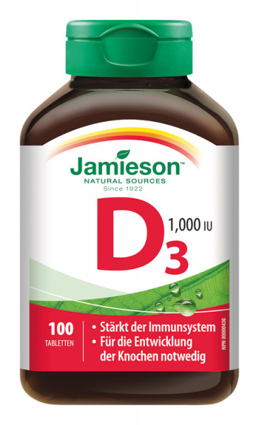 Vitamin D3 1000 IU 100 Tbl.