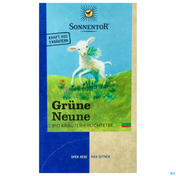 Sonnentor Tee/bio/doppelkammerbeutel Gruene Neune 27g 02585 18st