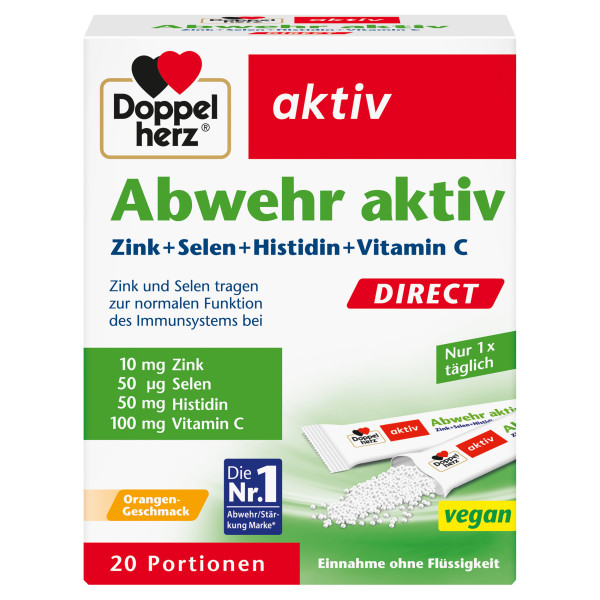 Doppelherz Abwehr DIRECT Zink + Selen + Histidin + Vitamin C
