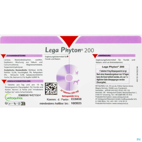 Legaphyton Veterinär Tabletten 200