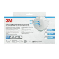 3M™ 9320D+ Aura™ Einweg-Partikel-Atemschutzmaske, FFP2, ohne Ventil, 5 Stück/Karton, 6 Kartons/VE 3M™ 9320D+ Aura™ Einweg-Partikel-Atemschutzmaske, FFP2, ohne Ventil, 5 Stück/Karton, 6 Kartons/VE