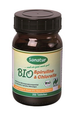 Bio Spirulina & Chlorella Tabletten, BIO Sanatur