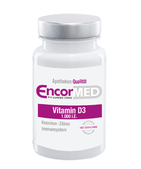 EncorMed Vitamin D3 1.000 i.E. Kapseln