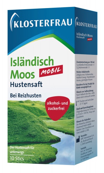 Klosterfrau Isländisch Moos Hustensaft Mobil 10x10ml