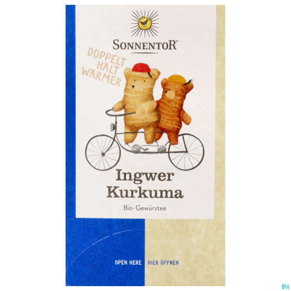 Sonnentor Tee/bio/doppelkammerbeutel Ingwer Kurkuma 02571 18st