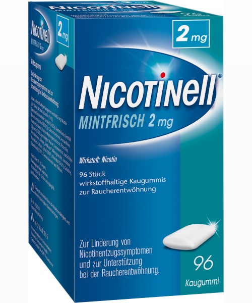 Nicotinell® MintFrisch 2mg wirkstoffhaltige Kaugummis zur Raucherentwöhnung