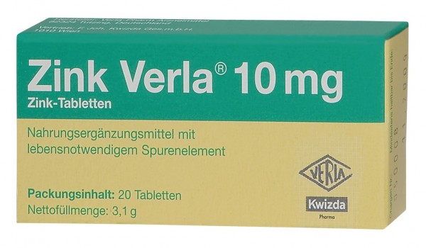ZINK VERLA 10 mg Tabletten