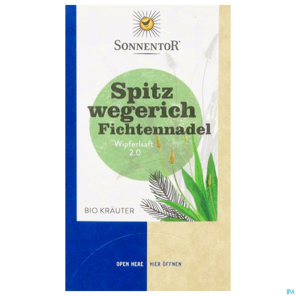 Sonnentor Aufgussbeutel/bio Spitzwegerich -fichtennadel 02338 18st