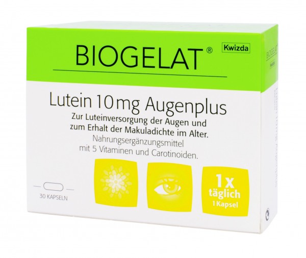 BIOGELAT LUTEIN 10 mg AUGENPLUS