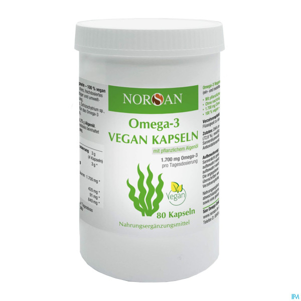 Omega -3 Norsan Kapseln/vegan/pflanz. Algenoel,hochd. 80st