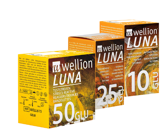 Wellion LUNA Teststreifen GLU - für Blutzuckermessung