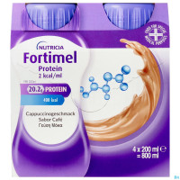 Fortimel/protein 200ml 2kcal Cappuccino 4st Fortimel/protein 200ml 2kcal Cappuccino 4st