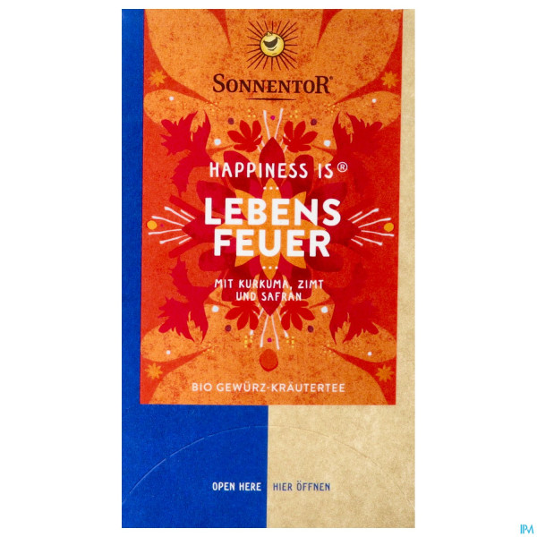 Sonnentor Tee/bio Happiness Is Tee Lebensfeuer 02583 18st