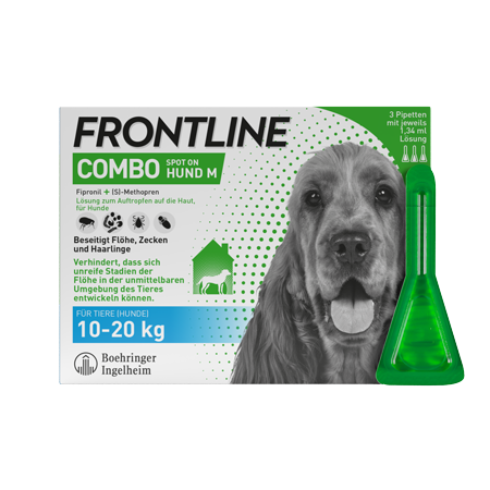 Frontline Combo Spot on für mittlere Hunde 10-20kg