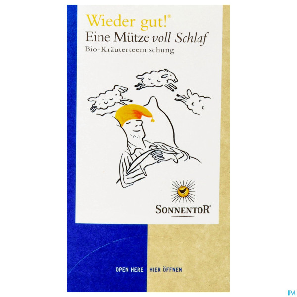 Sonnentor Tee/bio/wieder Gut Muetze Voll Schlaf 02707 18st