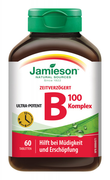 Jamieson B Complex 100 mg Timed Release 60 Tbl.