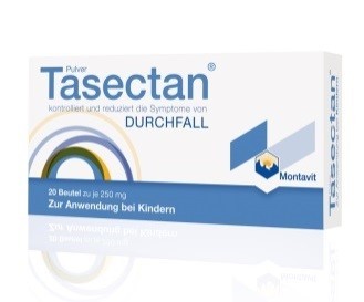 Tasectan Pulver in Beuteln für Kinder zu je 250 mg