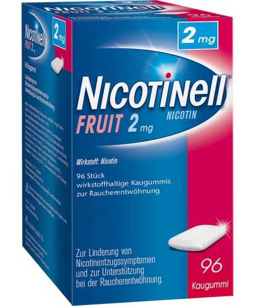 Nicotinell® Fruit 2mg–wirkstoffhaltige Kaugummis zur Raucherentwöhnung