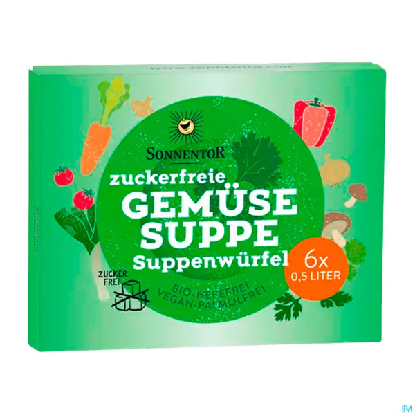 Sonnentor Zuckerfreie Gemuesesuppe Wuerfel 01405 66g