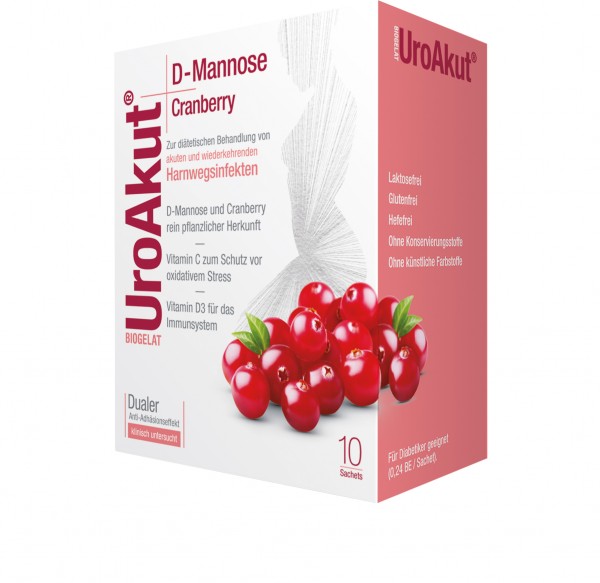 BIOGELAT UroAkut D-Mannose plus Cranberry Granulat